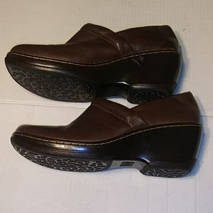 BOC BROWN LEATHER MULES CLOGS RN WOMENS SZ10